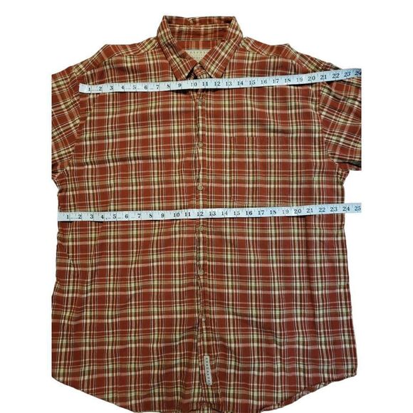 Consensus Button Up Shirt Men Sz L John Bartlett Plaid Short Sleeve - Picture 4 of 6